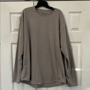 BYLT Basics Taupe Long Sleeve Tee